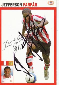 Jefferson Farfan  PSV Eindhoven  Fußball Autogrammkarte original signiert 