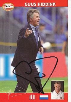 Guus Hiddink  PSV Eindhoven  Fußball Autogrammkarte original signiert 