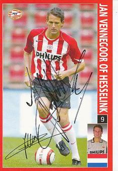 Jan Vennegoor of Hesselink  PSV Eindhoven  Fußball Autogrammkarte original signiert 