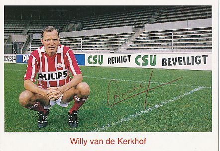 Willy van de Kerkhof  PSV Eindhoven  Fußball Autogrammkarte original signiert 