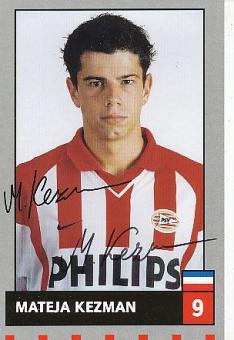 Mateja Kezman  PSV Eindhoven  Fußball Autogrammkarte original signiert 