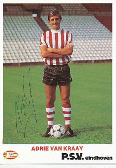 Adrie van Kraay  PSV Eindhoven  Fußball Autogrammkarte original signiert 