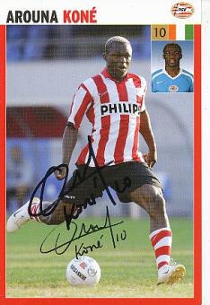 Arouna Kone  PSV Eindhoven  Fußball Autogrammkarte original signiert 