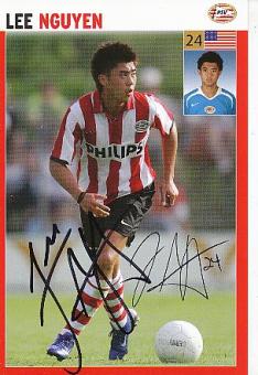 Lee Nguyen  PSV Eindhoven  Fußball Autogrammkarte original signiert 