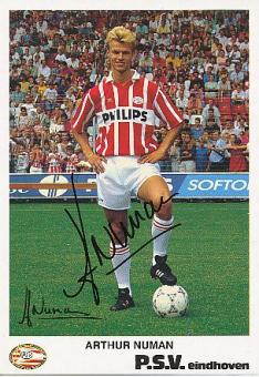 Arthur Numan  PSV Eindhoven  Fußball Autogrammkarte original signiert 