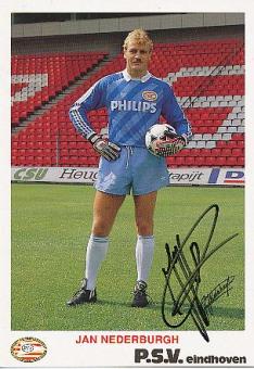 Jan Nederburgh  PSV Eindhoven  Fußball Autogrammkarte original signiert 