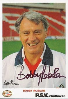 Bobby Robson † 2009   PSV Eindhoven  Fußball Autogrammkarte original signiert 