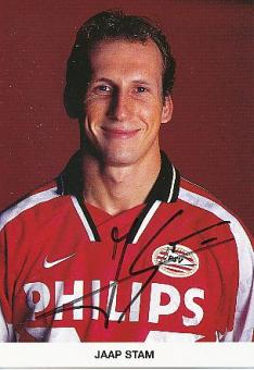 Jaap Stam   PSV Eindhoven  Fußball Autogrammkarte original signiert 