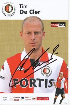 Tin De Cler   Feyenoord Rotterdam  Fußball Autogrammkarte original signiert 