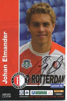 Johan Elmander  Feyenoord Rotterdam  Fußball Autogrammkarte original signiert 