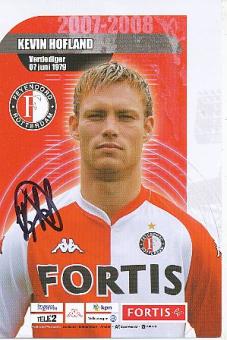 Kevin Hofland  Feyenoord Rotterdam  Fußball Autogrammkarte original signiert 