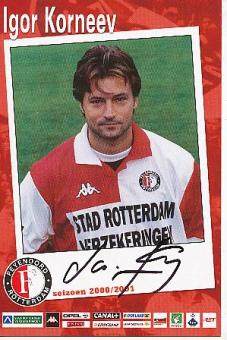 Igor Korneev  Feyenoord Rotterdam  Fußball Autogrammkarte original signiert 