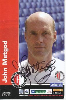 John Metgod  Feyenoord Rotterdam  Fußball Autogrammkarte original signiert 