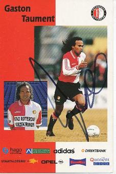 Gaston Taument  Feyenoord Rotterdam  Fußball Autogrammkarte original signiert 