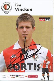 Tim Vincken  Feyenoord Rotterdam  Fußball Autogrammkarte original signiert 