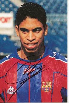 Michael Reiziger  FC Barcelona  Fußball Autogrammkarte original signiert 