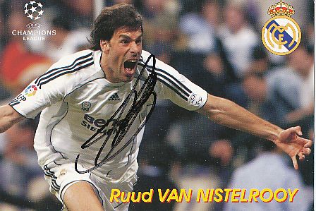 Ruud van Nistelrooy  Real Madrid  Fußball Autogrammkarte original signiert 