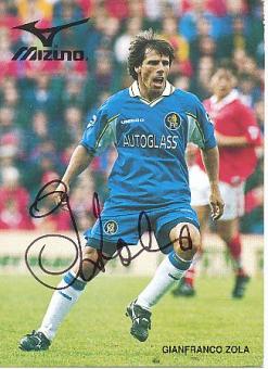 Gianfranco Zola  FC Chelsea London  Fußball Autogrammkarte original signiert 