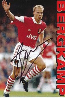 Dennis Bergkamp  FC Arsenal London  Fußball Autogrammkarte original signiert 