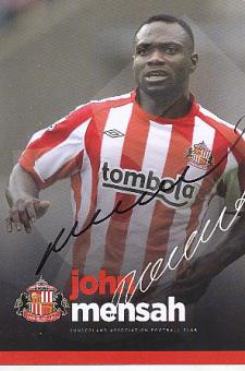 John Mensah   AFC Sunderland  Fußball Autogrammkarte original signiert 