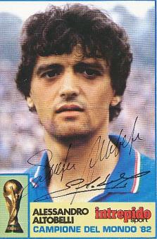 Alessandro Altobelli  Italien Weltmeister WM 1982   Fußball Autogrammkarte original signiert 