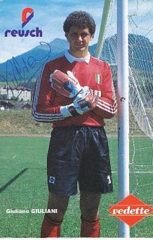 Giuliano Giuliani † 1996  Hellas Verona  Reusch  Italien  Fußball Autogrammkarte original signiert 