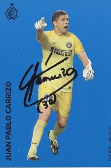 Juan Pablo Carrizo  Inter Mailand   Fußball Autogrammkarte original signiert 