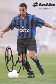 Youri Djorkaeff  Inter Mailand   Fußball Autogrammkarte original signiert 
