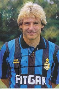 Jürgen Klinsmann  Inter Mailand   Fußball Autogrammkarte original signiert 