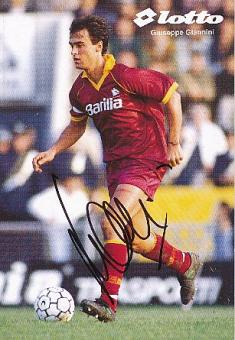 Giuseppe Giannini   AS Rom  Fußball Autogrammkarte  original signiert 