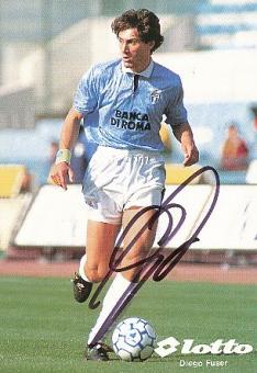 Diego Fuser   Lazio Rom  Fußball Autogrammkarte  original signiert 