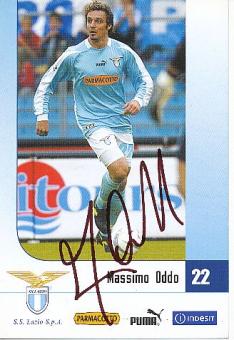 Massimo Oddo  Lazio Rom  Fußball Autogrammkarte  original signiert 