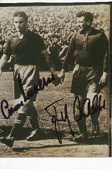 Ottmar Walter † 2013  & Fritz Walter † 2002 DFB Weltmeister WM 1954  Fußball Autogramm Foto original signiert 
