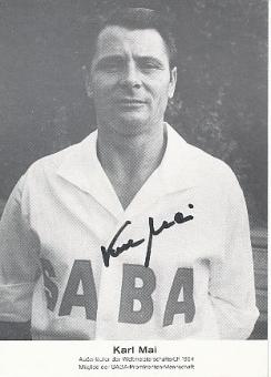 Karl Mai † 1993  DFB Weltmeister WM 1954  Fußball Autogrammkarte  original signiert 