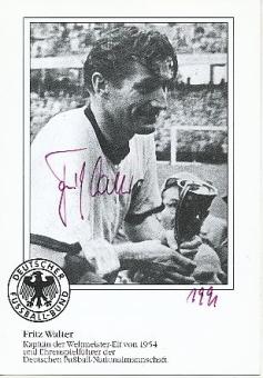 Fritz Walter † 2004  DFB Weltmeister WM 1954   Fußball Autogrammkarte  original signiert 
