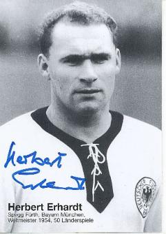 Herbert Erhardt † 2010  DFB Weltmeister WM 1954   Fußball Autogrammkarte  original signiert 