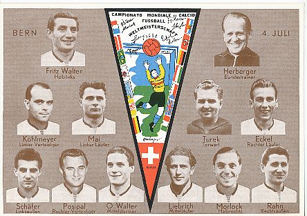 DFB Weltmeister WM 1954  Fußball Autogrammkarte 