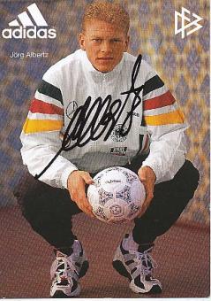 Jörg Albertz  DFB  EM 1996 Fußball Autogrammkarte original signiert 
