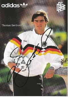 Thomas Berthold  DFB  Welmeister WM 1990  Fußball Autogrammkarte original signiert 