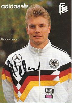 Thomas Helmer  DFB    1991  Fußball Autogrammkarte original signiert 