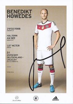 Benedikt Höwedes  DFB    WM 2014   Fußball Autogrammkarte original signiert 
