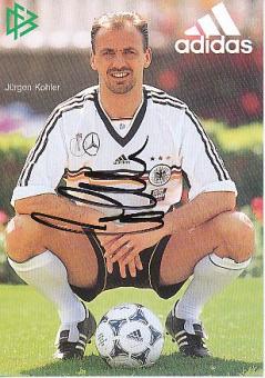 Jürgen Kohler  DFB   WM 1998  Fußball Autogrammkarte original signiert 