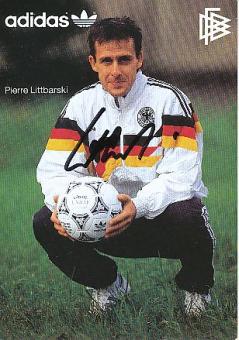 Pierre Littbarski  DFB   WM 1990  Fußball Autogrammkarte original signiert 