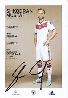 Shkodran Mustafi  DFB   WM 2014  Fußball Autogrammkarte original signiert 