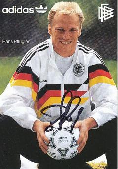 Hans Pflügler  DFB   WM 1990  Fußball Autogrammkarte original signiert 