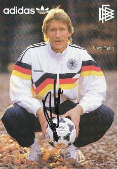 Uwe Rahn  DFB  EM 1988  dünne Version  Fußball Autogrammkarte original signiert 