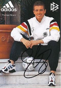 Thomas Strunz  DFB  EM 1996  Fußball Autogrammkarte original signiert 