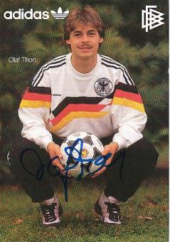 Olaf Thon  DFB  EM 1988  Fußball Autogrammkarte original signiert 
