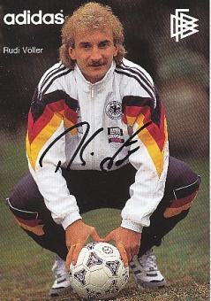 Rudi Völler  DFB  EM 1992  Fußball Autogrammkarte original signiert 