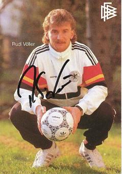 Rudi Völler  DFB  WM 1986  Fußball Autogrammkarte original signiert 